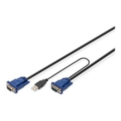 DIGITUS Octopus Kabel til Tastatur Video Mus KVM - Optimal Løsning til Effektiv Multi-Device Kontrol!
